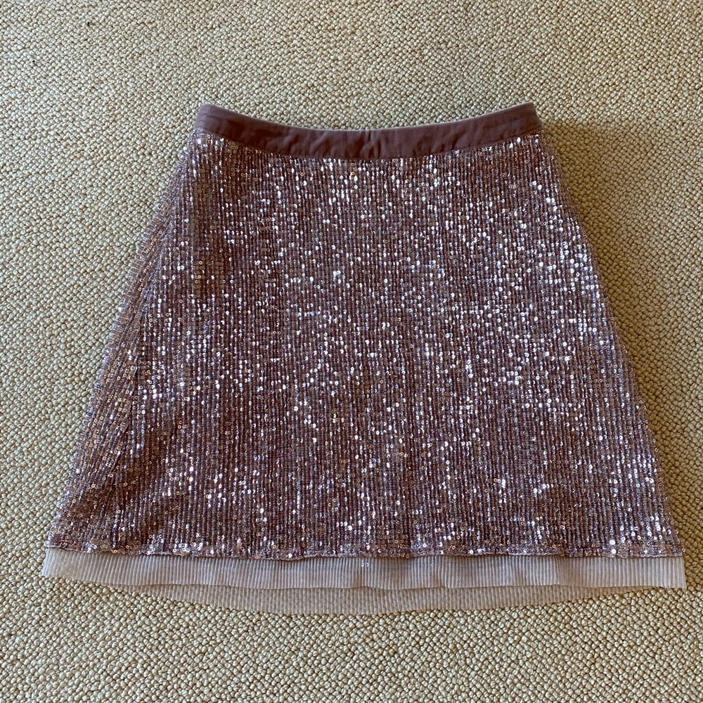 Free people blush sequin skirt